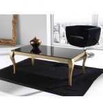 Mesa DIVANI GLASS fija centro patas haya tapa cristal lacada