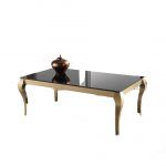 Mesa DIVANI GLASS fija tapa cristal centro laca