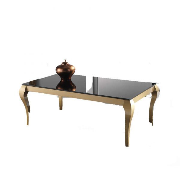 Mesa DIVANI GLASS fija tapa cristal centro laca