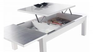 detalle elevable delizante mesa moderna rectangular medis centro laca