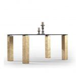Mesa moderna de Comedor fija VISION WOOD laca