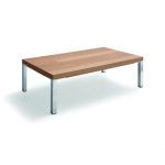 Mesa de Centro EOS Rectángular moderna fija chapa natural acero