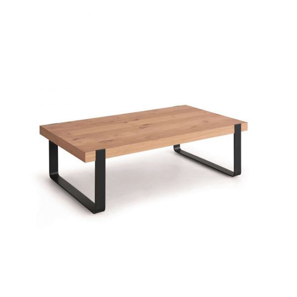 Mesa de Centro rectangular KYO fija chapa natural acero