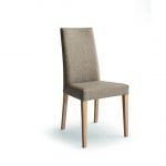 Silla tapizada CROSS moderna haya maciza tapizada