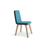 Silla de estilo nórdico KICCA moderna en haya y tapizado salon comedor