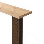 Consola GLISS detalle tapa chapa natural moderna