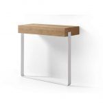 Consola moderna colgar KYO chapa natural acero cajón