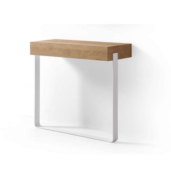 Consola moderna colgar KYO chapa natural acero cajón