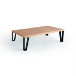 Mesa de Centro rectangular GIO Fija moderna chapa natural acero