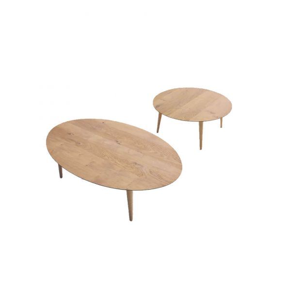 Mesa de Centro moderna ORBIT en chapa natural o lacado