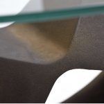 Detalle mesa de Centro eliptica OVOLO fija