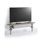 mesa t.v. moderna calipso wood laca patas torneadas colgar laca cajon