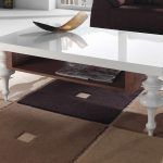 Detalle mesa centro rectangular moderna CALIPSO WOOD