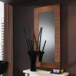 Espejo moderno CALIPSO WOOD chapa natural nogal