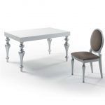 Mesa comedor Extensible RETTO WOOD moderna rectangular patas torneadas