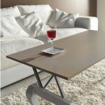 Detalle elevablel mesa de Centro Elevable STATUS moderna rectangular