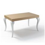 mesa salon comedor rectagular moderna extensible o fija status chapa natural