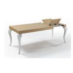 detalle mesa salon comedor rectangular extensible status moderna fija