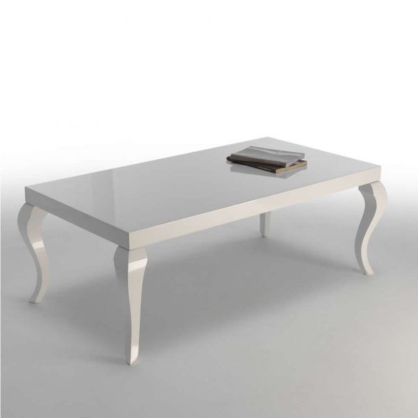 Mesa de Centro rectangular moderna Elevable STATUS patas chipendal haya laca