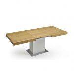Mesa de Comedor moderna Extensible BERGAMO comedor salón chapa natural laca