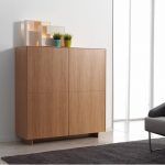 mueble bodeguero moderno rubi salon comedor chapa natural