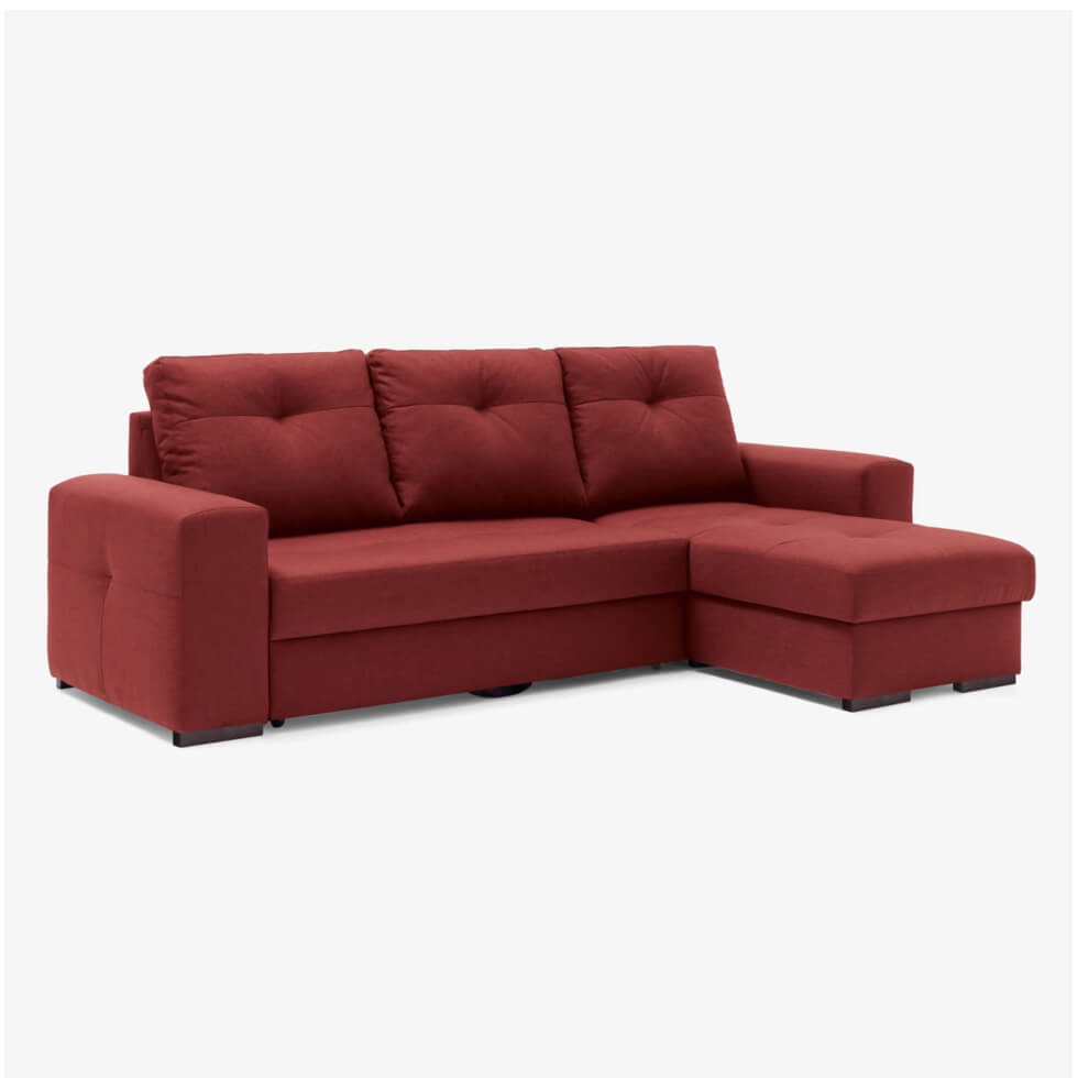 Sofá cama chaiselongue PAULA moderno apertura arrastre Sofa chaiselongue moderno cama PAULA sistema arrastre arcon