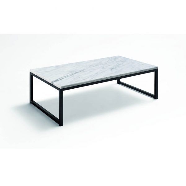 Mesa de Centro ERBA en marmol acero laca fija