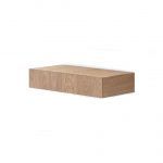 recibidor moderno TERRA flotante cajon chapa natural 60 x 30 cm.l