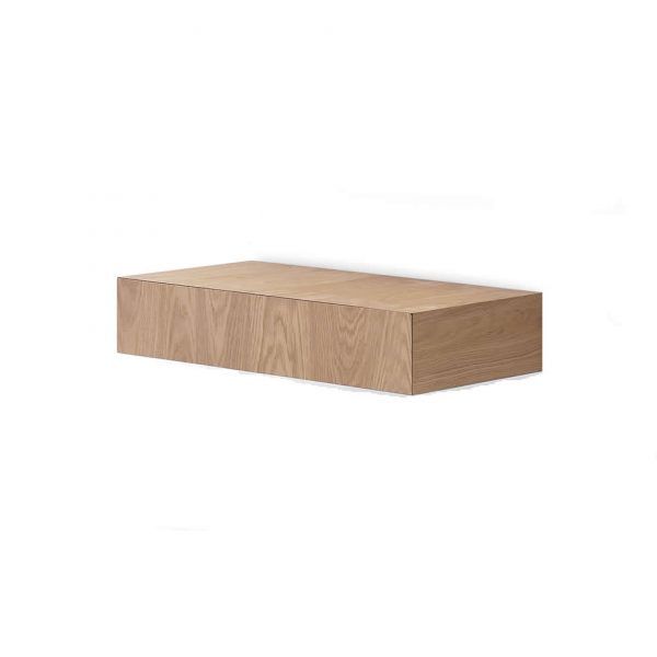 recibidor moderno TERRA flotante cajon chapa natural 60 x 30 cm.l