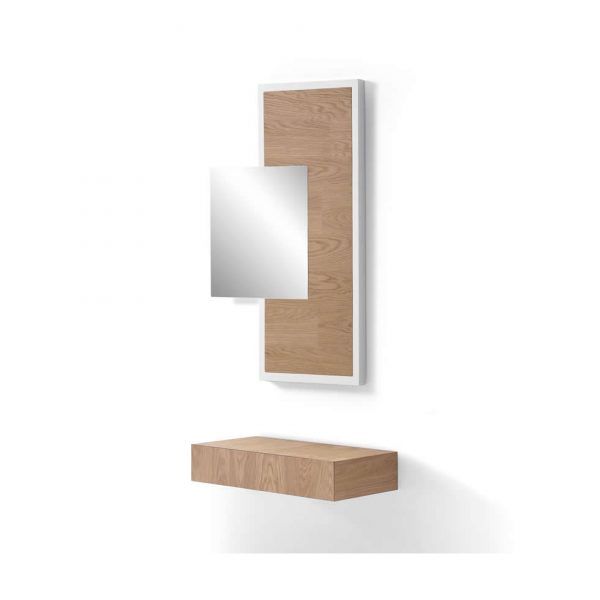 Conjunto Recibidor moderno TERRA flotante chapa natural laca