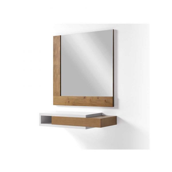 Conjunto Recibidor moderno SETTI chapa natural acero colgar