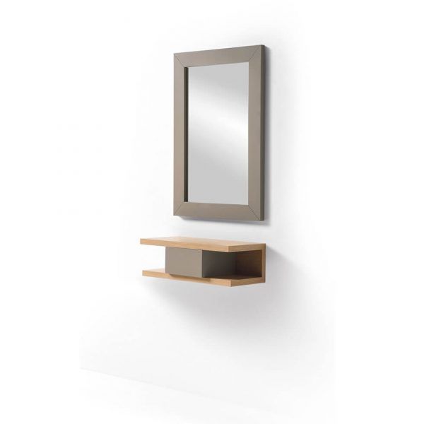 modulo de colgar con cajon moderno TOP chapa natural y lacado