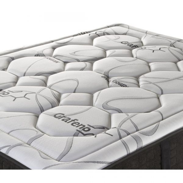 detalle tapa colchon monaco techno grafeno viscoelastica, alta transpirabilidad y fabricado en España. Información en Home and Relax