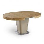Apertura mesa comedor moderna Savona redonda extensible