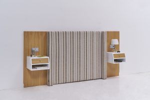 mesita noche moderna flotante polar dormitorio