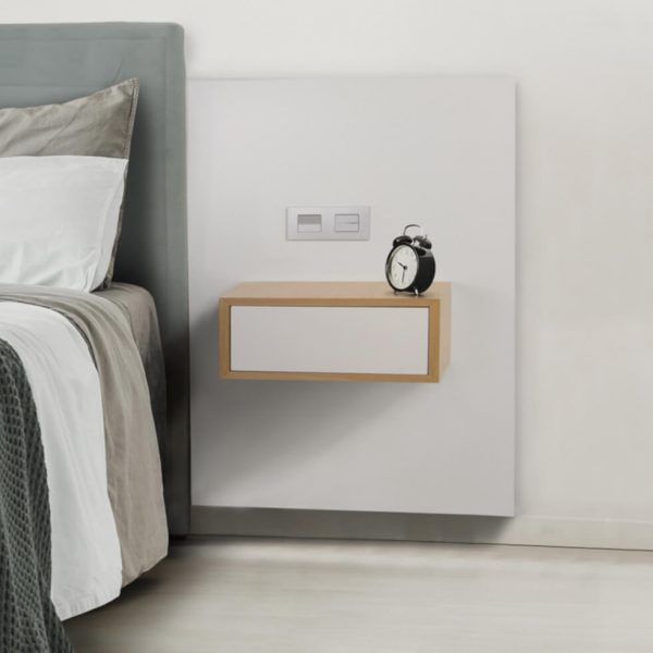 Mesita de noche moderno flotante LIVERPOOL dormitorio matrimonio o juvenil