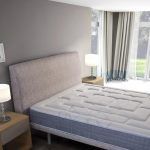 ambiente cabezal tapizado moderno verona base y colchon marsella descanso