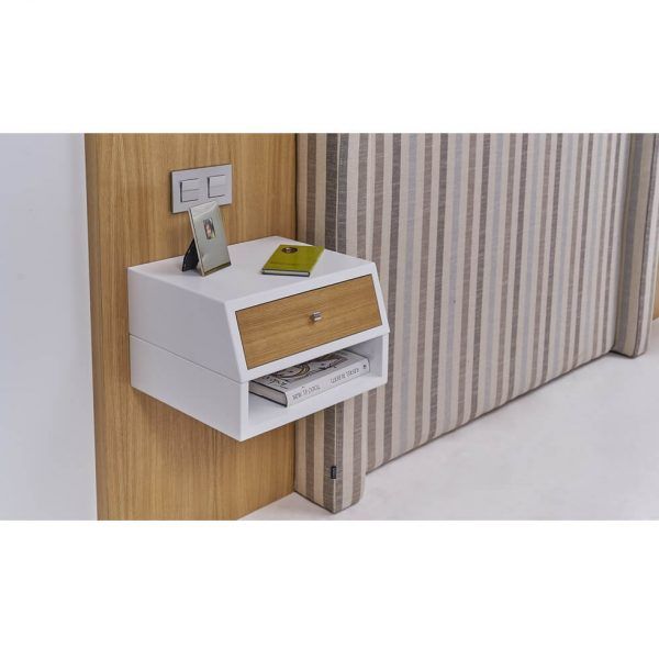 Detalle cabezal dormitorio matrimonio juvenil moderno Pisa tapizado