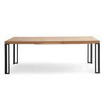 Mesa de Comedor Rectangular KOSMO extensible moderna chapa natural acero