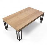 Mesa de Comedor moderna Rectangular KOSMO extensible chapa natural