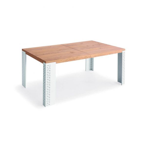 Mesa Comedor moderna Rectangular GLISS extensible patas acero laca