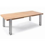 mesa comedor rectangular nomos moderna fija extensible chapa natural acero moderna