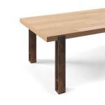 detalle pata mesa comedor rectangular nomos moderna acero