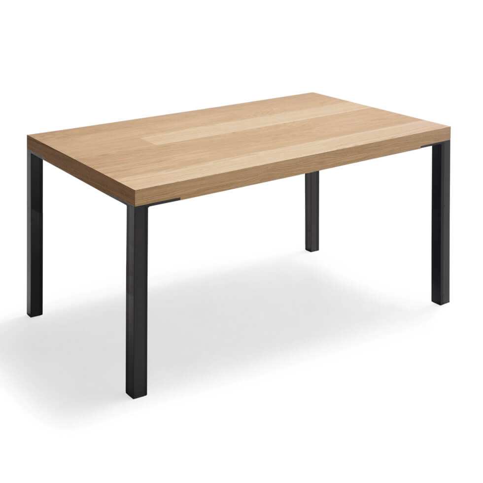 Mesa comedor fija o extensible EOS chapa natural y acero Mesa de Comedor Rectangular EOS fija o extesible moderna