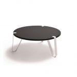 Mesa de Centro Redonda RHO tapa laca patas acero
