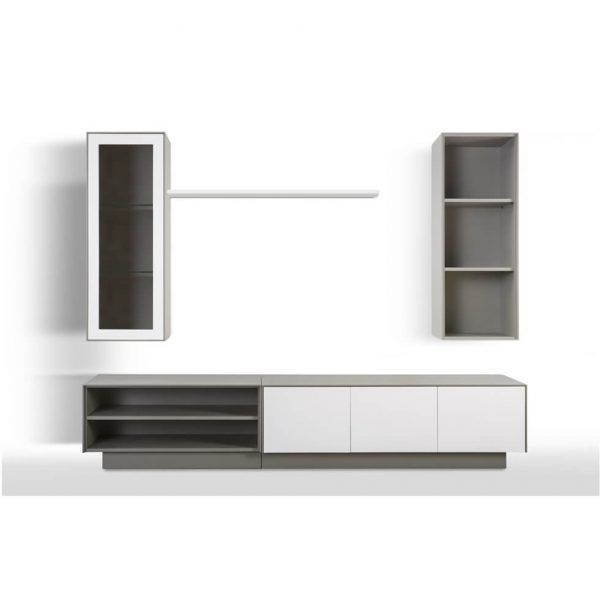 Mueble de salon RUBI 07 moderno laca 250 cm largo