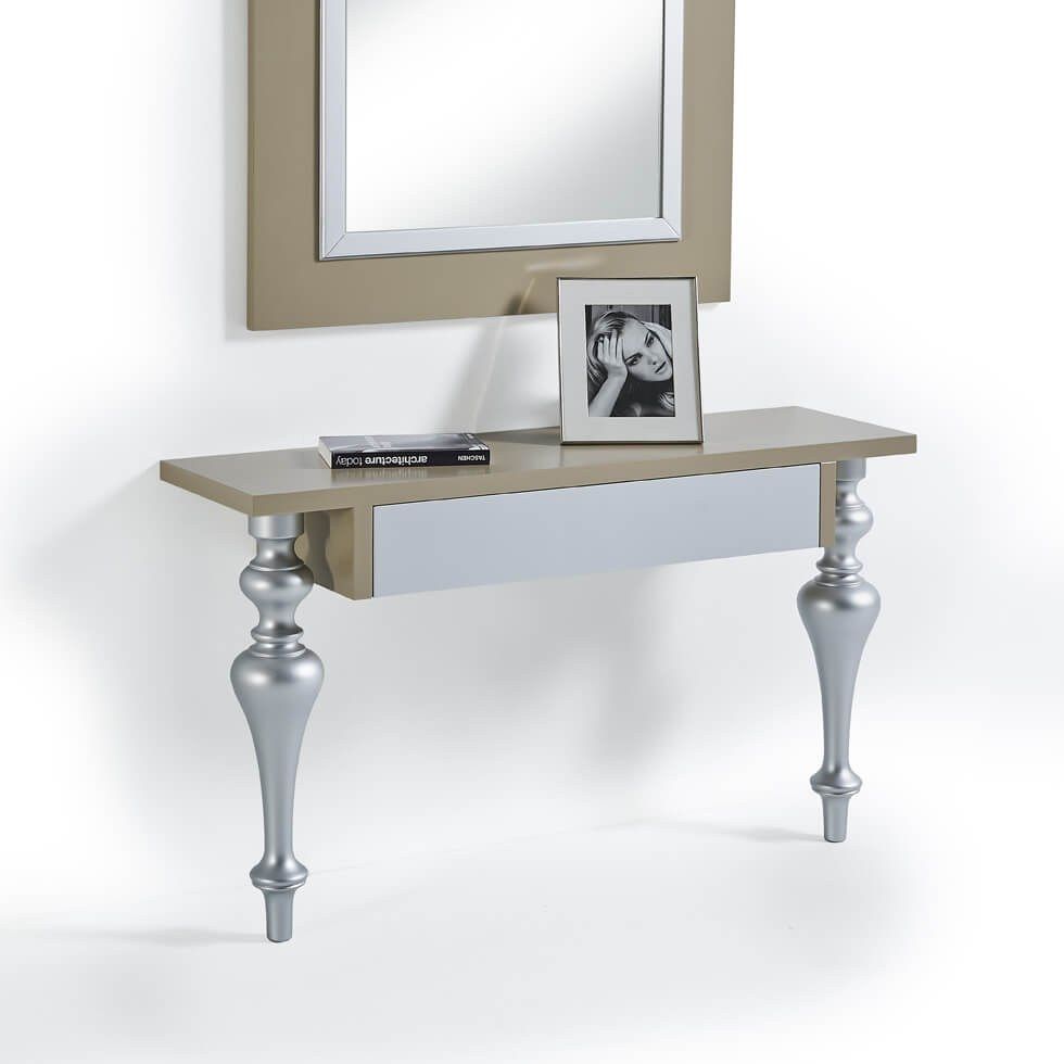 Consola moderna colgada RETTO WOOD patas torneadas conjunto recibidor retto wood moderno colgar laca