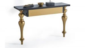 consola moderna retto wood colgar patas torneadas entrada recibidor