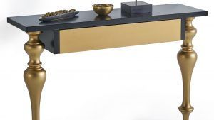 consola moderna retto wood patas torneadas cajon laca entrada recibidor