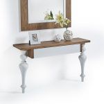 consola moderna retto wood colgar patas torneadas